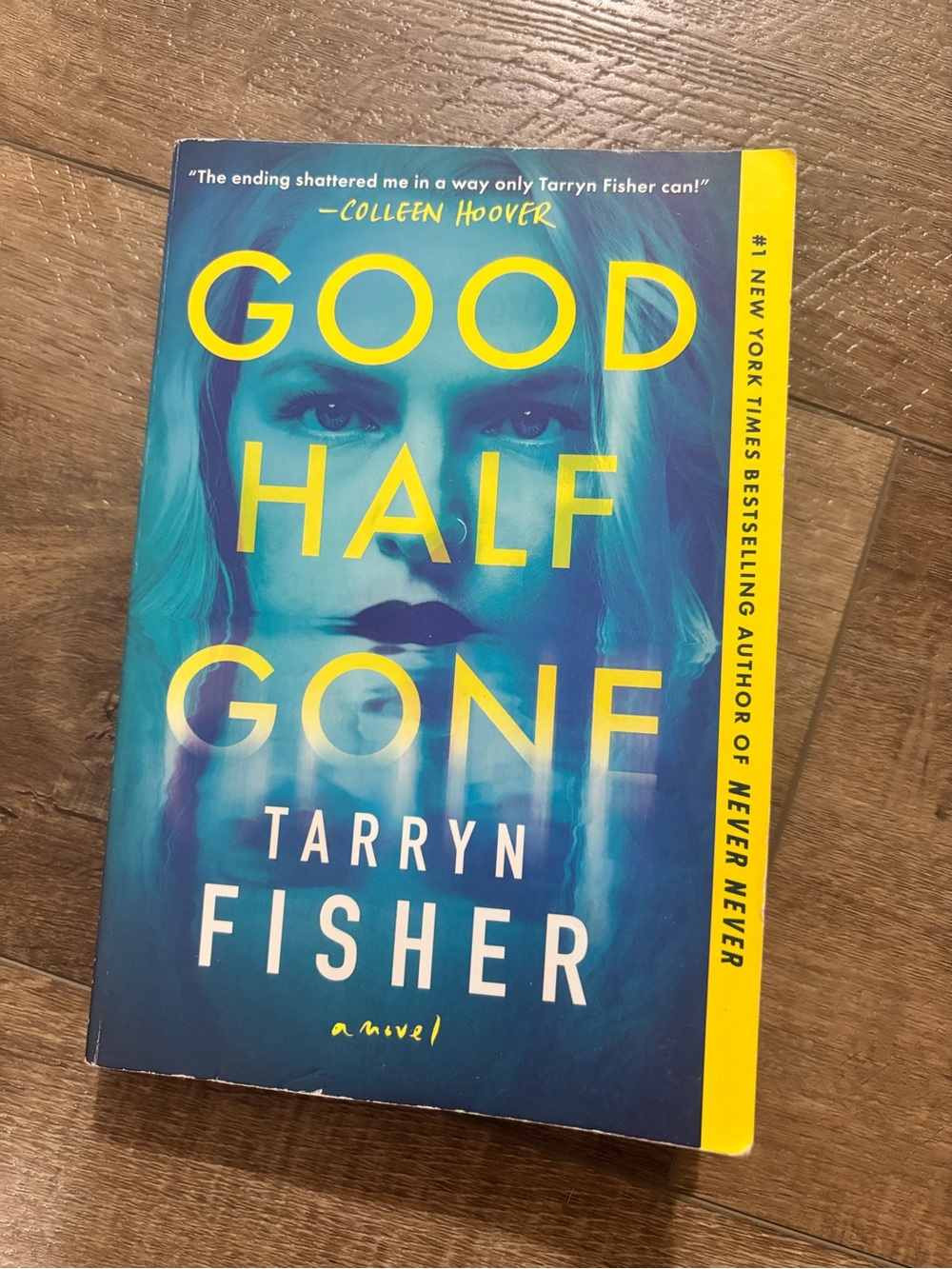 Good Half Gone by Tarryn Fisher - Blue & Yellow Paperback